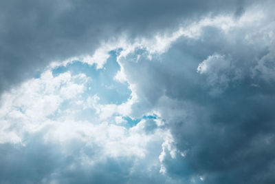 Low angle view of clouds in sky