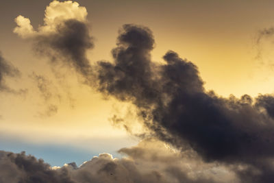 Low angle view of sky during sunset