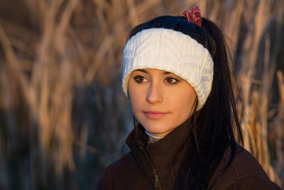 Portrait of beautiful young woman