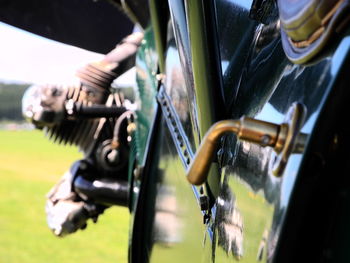 Close-up of motorcycle