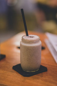 Close-up of coffee on table