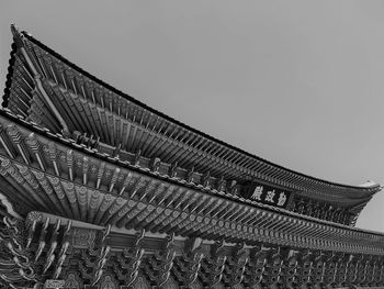 Low angle view of suspension bridge