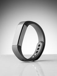 Close-up of spiral over white background