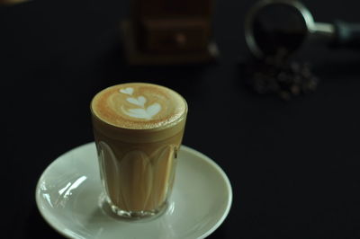 Coffee cup on table