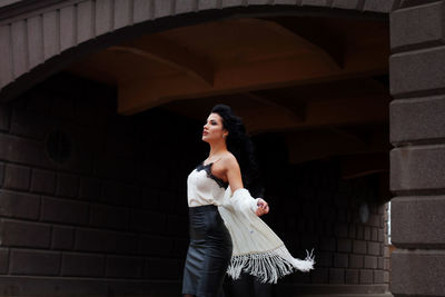 Portrait of woman outdoors