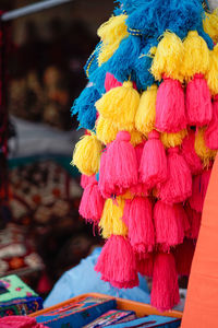 Close-up of multi colored flowers for sale