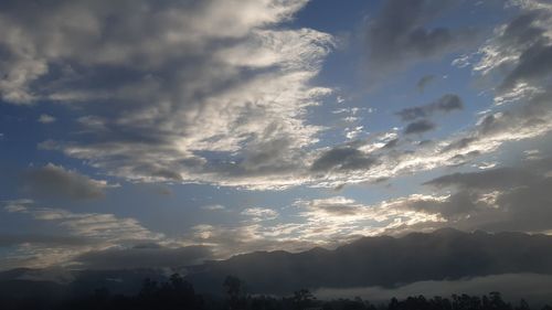 Low angle view of clouds in sky