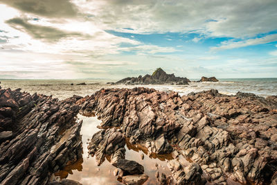 Scenic view of sea against sky