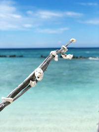 Close-up of sea against sky