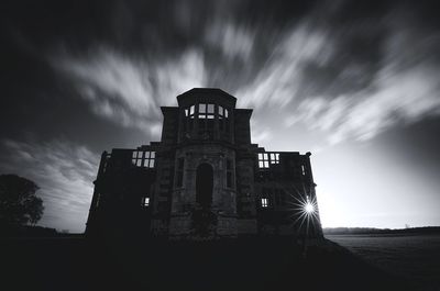Low angle view of building against sky