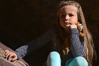 Portrait of girl sitting