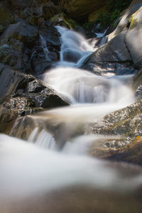 Scenic view of waterfall