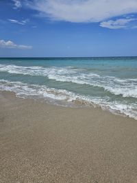 Aerial view of beach against sky