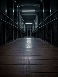 Empty corridor in building