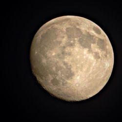 Low angle view of moon in sky