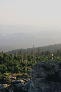 Scenic view of land against sky