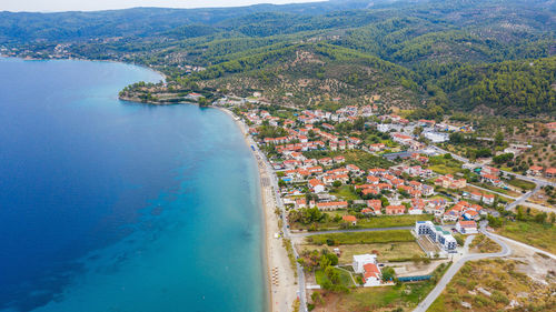 Summer neos marmaras village. sithonia, greece.