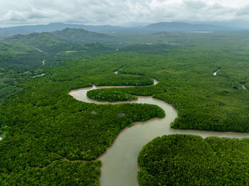 High angle view of landscape