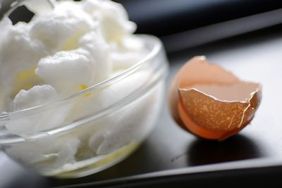 Close-up of food on table