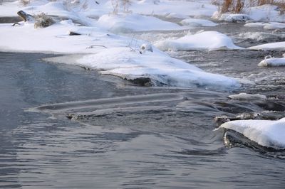 Scenic view of frozen sea