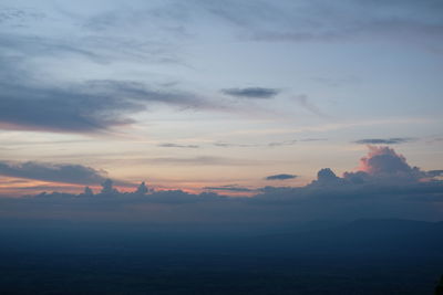 Scenic view of landscape against sky during sunset