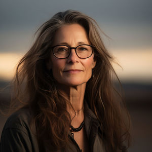 Portrait of mature  woman in outdoor setting