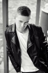 Portrait of man standing outdoors