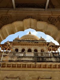 Low angle view of historical building against sky