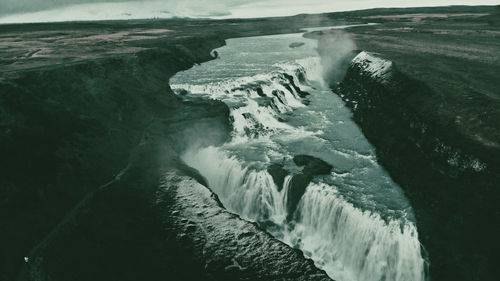 Gullfoss one of the most impressive waterfalls in iceland.