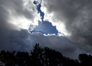 Low angle view of storm clouds in sky