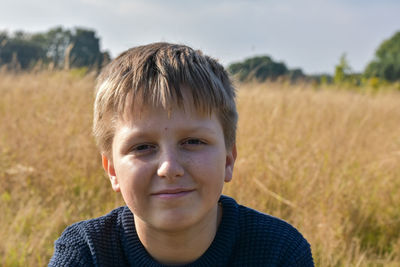 Close-up portrait of boy