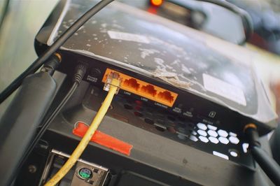 Close-up of vintage car