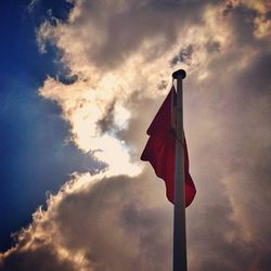 Low angle view of cloudy sky