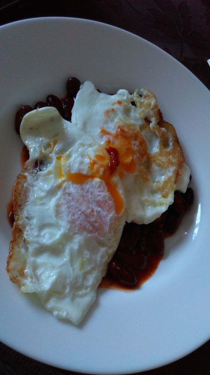 CLOSE-UP OF BREAKFAST ON PLATE