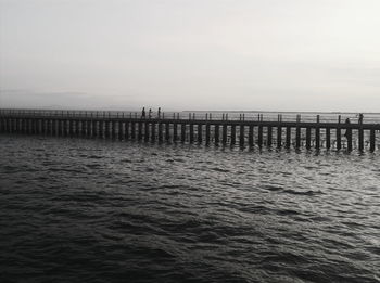 View of pier on sea