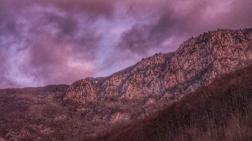 Scenic view of dramatic sky over landscape