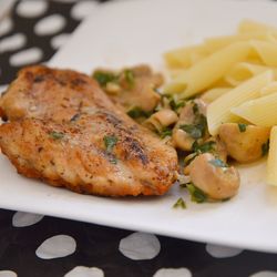 Close-up of food in plate on table