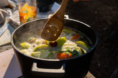 Close-up of food in container