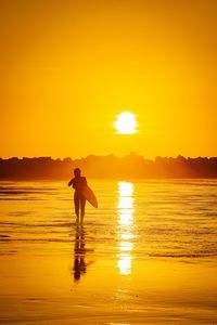 Sunset in zurriola beach