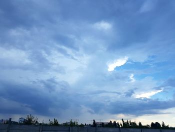 Low angle view of cloudy sky