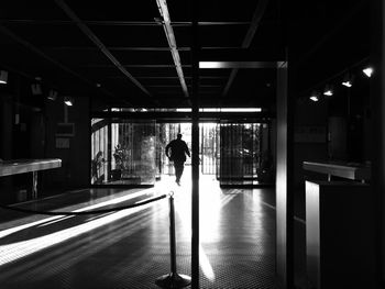 View of people walking in corridor