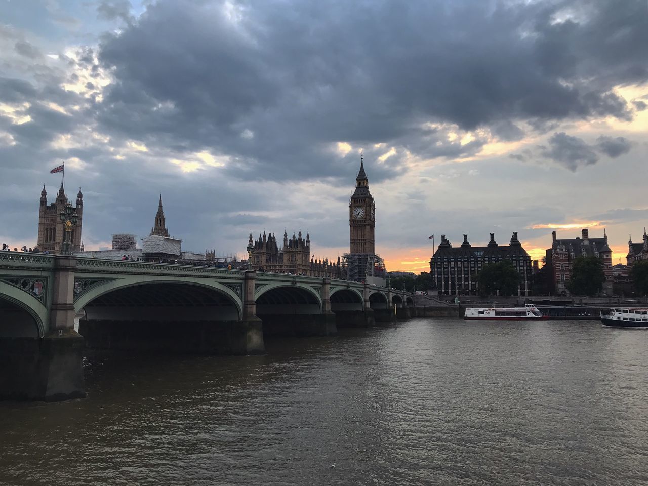 BRIDGE OVER RIVER IN CITY