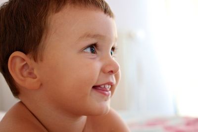 Close-up portrait of cute boy
