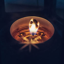 Close-up of illuminated lamp