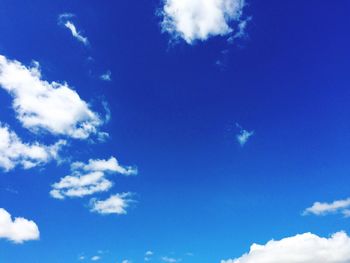 Low angle view of blue sky