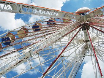 Low angle view of ferris wheel against sky