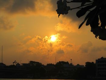 Sun shining through clouds