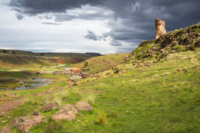 Scenic view of landscape against sky