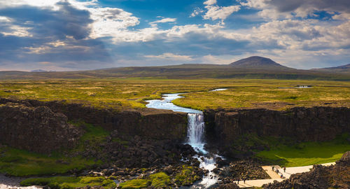 Scenic view of landscape against sky