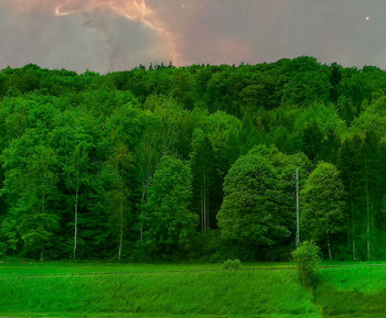 Scenic view of land against sky